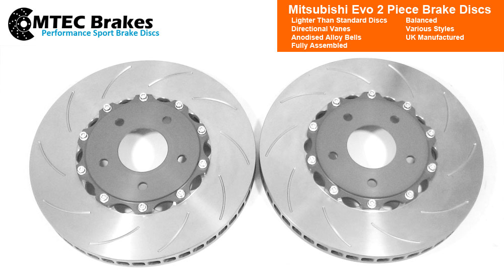 MTEC7001 - Mitsubishi Evo 2 Piece Front Brake Disc Plus Bells